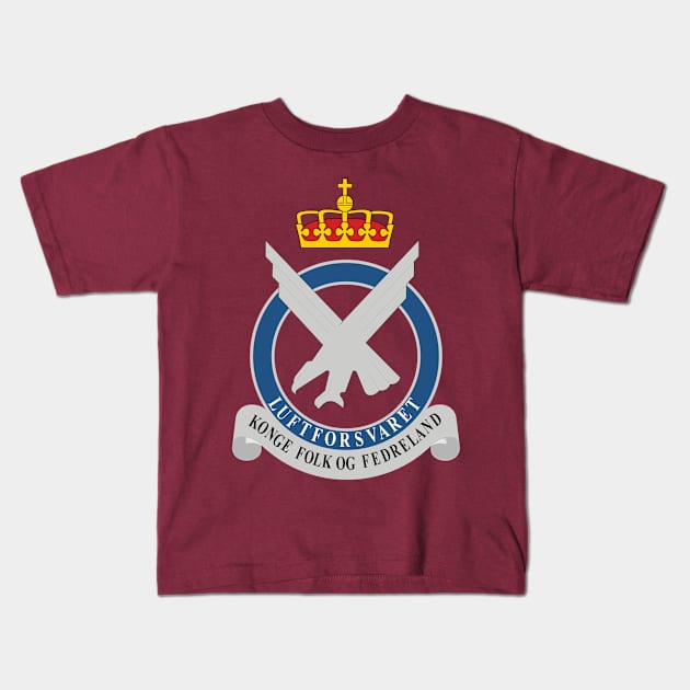 Royal Norwegian Air Force Kids T-Shirt by LeftWingPropaganda